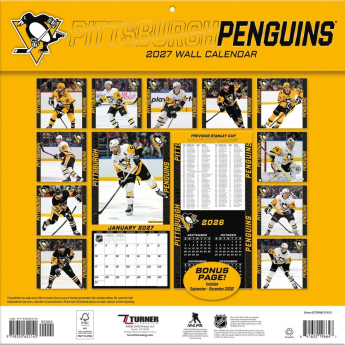 Pittsburgh Penguins naptár NHL 2027 Wall