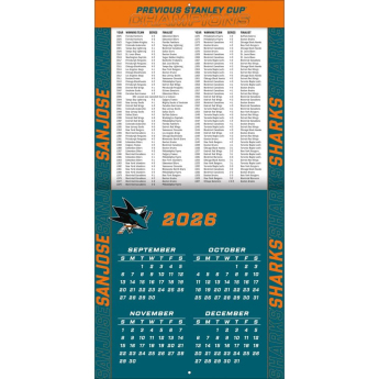 San Jose Sharks naptár NHL 2027 Wall