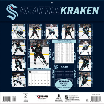 Seattle Kraken naptár NHL 2027 Wall