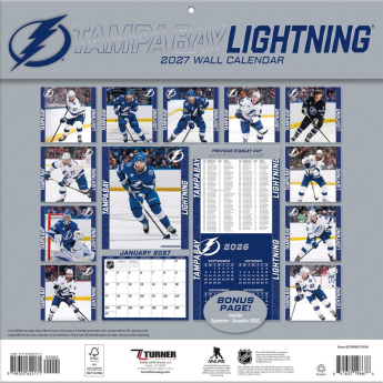 Tampa Bay Lightning naptár NHL 2027 Wall