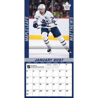 Toronto Maple Leafs naptár NHL #34 Auston Matthews 2027 Wall