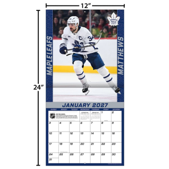 Toronto Maple Leafs naptár NHL #34 Auston Matthews 2027 Wall