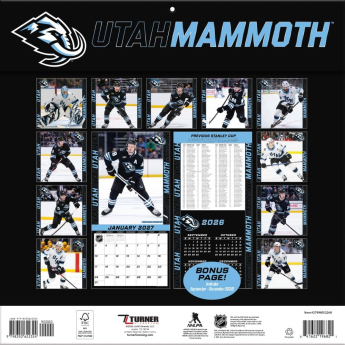 Utah Hockey Club naptár NHL 2027 Wall