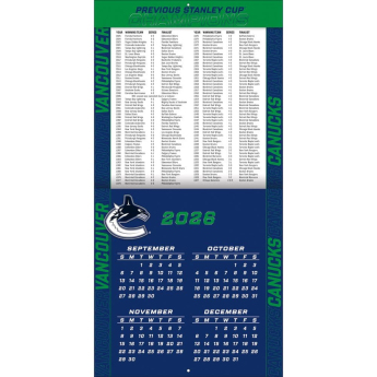Vancouver Canucks naptár NHL 2027 Wall