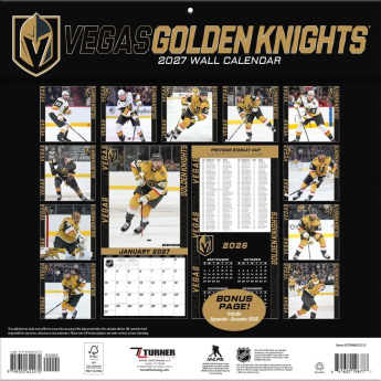 Vegas Golden Knights naptár NHL 2027 Wall