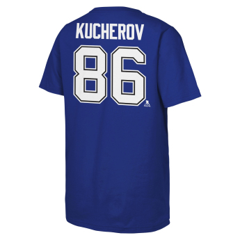 Toronto Maple Leafs gyerek póló Nikita Kucherov #86 NHL Flat Name & Number Short Sleeve Cotton