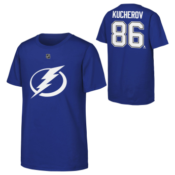 Toronto Maple Leafs gyerek póló Nikita Kucherov #86 NHL Flat Name & Number Short Sleeve Cotton