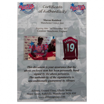 Legendák bekeretezett mez Manchester United Rashford Signed Shirt (Framed)