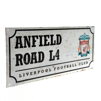 FC Liverpool fali tábla street sign retro