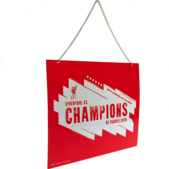FC Liverpool fali tábla Champions Of Europe Metal Sign