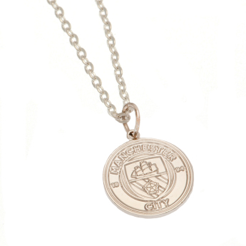 Manchester City nyaklánc medállal Silver Plated Pendant & Chain