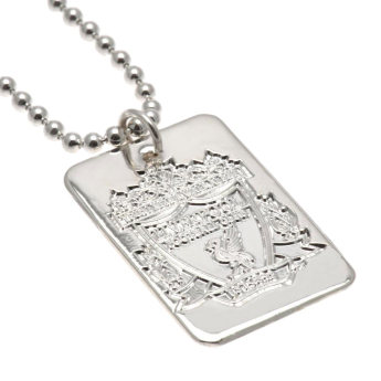 FC Liverpool nyaklánc dögcédulával Silver Plated Dog Tag & Chain