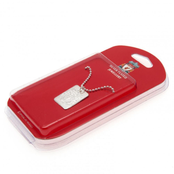 FC Liverpool nyaklánc dögcédulával Silver Plated Dog Tag & Chain