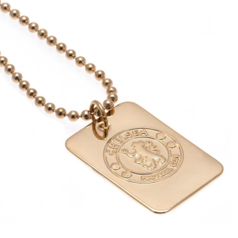 FC Chelsea nyaklánc dögcédulával Gold Plated Dog Tag & Chain