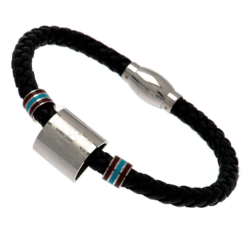 West Ham United bőr karkötő Colour Ring Leather Bracelet