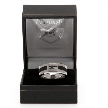 FC Arsenal gyűrű Black Inlay Small