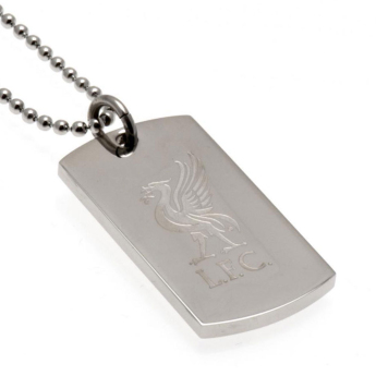 FC Liverpool nyaklánc dögcédulával Engraved Dog Tag & Chain LB