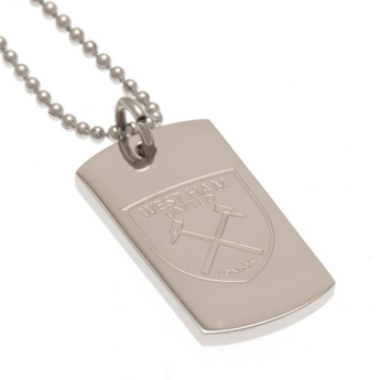 West Ham United nyaklánc dögcédulával Engraved Dog Tag & Chain