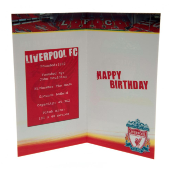 FC Liverpool születésnapi köszöntő Birthday Card No 1 Fan