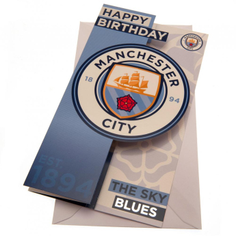 Manchester City születésnapi köszöntő Birthday Card