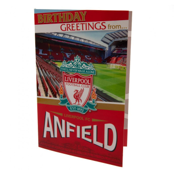FC Liverpool születésnapi köszöntő Pop-Up Birthday Card