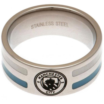 Manchester City gyűrű Colour Stripe Ring Large