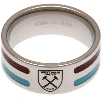 West Ham United gyűrű Colour Stripe Ring Medium