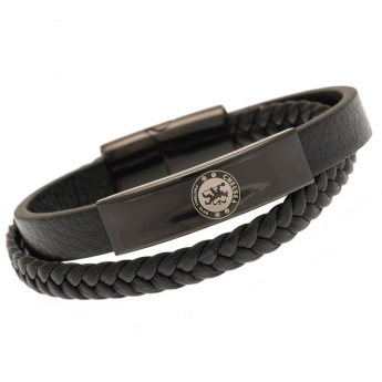 FC Chelsea bőr karkötő Black IP Leather Bracelet