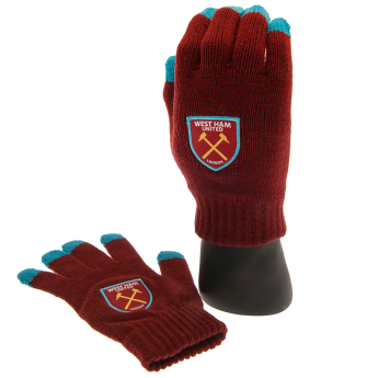 West Ham United gyerek kesztyű Touchscreen Knitted Gloves Junior