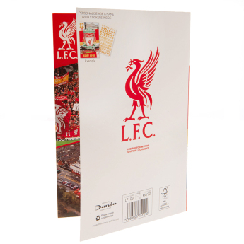 FC Liverpool születésnapi képeslap matricákkal Have a Fantastic Birthday