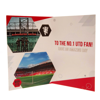 Manchester United születésnapi képeslap matricákkal To the No.1 Utd fan have an amazing day