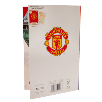 Manchester United születésnapi képeslap matricákkal To the No.1 Utd fan have an amazing day