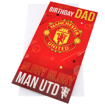 Manchester United születésnapi köszöntő Dad Birthday Card