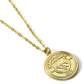 Manchester City nyakpánt Gold Finish Crest Necklace