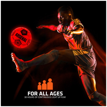 FC Arsenal futball labda LED Glow Football - size 5