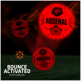 FC Arsenal futball labda LED Glow Football - size 5