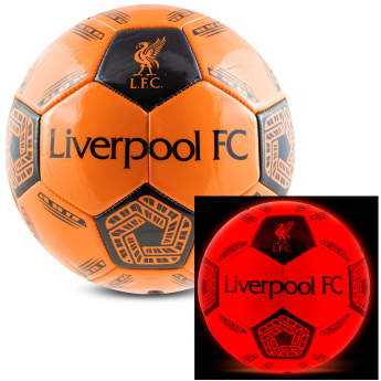 FC Liverpool futball labda LED Glow Football - size 5