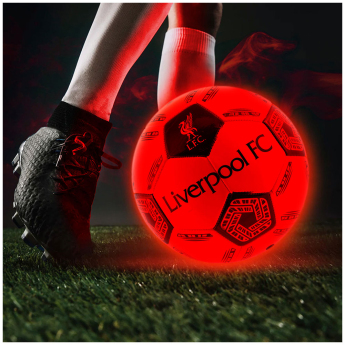 FC Liverpool futball labda LED Glow Football - size 5