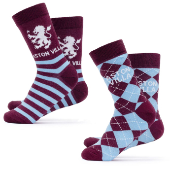 Aston Villa zokni Twin Pack Dress 7-11 UK (40-46) EU