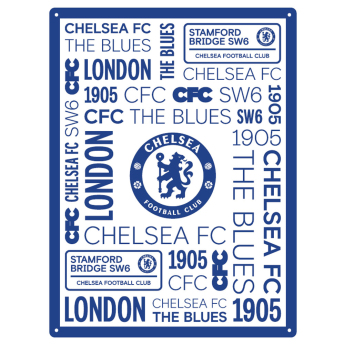 FC Chelsea fali tábla Large Montage Sign