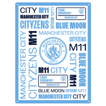 Manchester City fali tábla Large Montage Sign