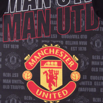 Manchester United gyerek pizsama Text black