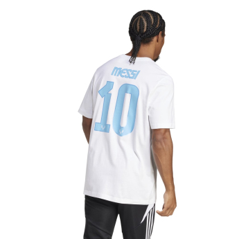 Lionel Messi férfi póló MESSI Name and number white