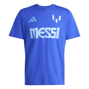 Lionel Messi férfi póló MESSI Name and number blue