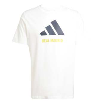Real Madrid férfi póló Seasonal Graphic white