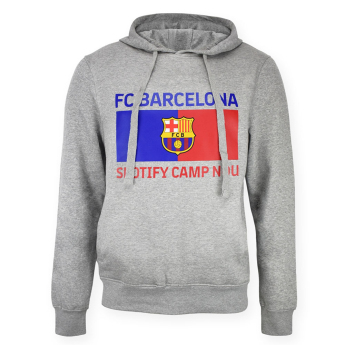 FC Barcelona férfi kapucnis pulóver Bandera grey