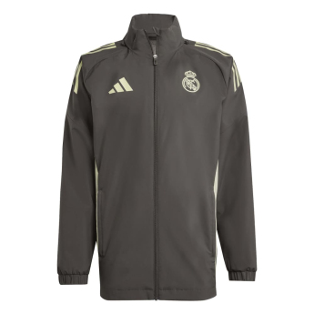 Real Madrid férfi kapucnis kabát Allweather grey