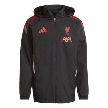FC Liverpool férfi kapucnis kabát Allweather black