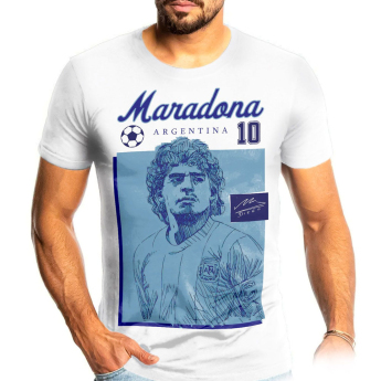 Labdarúgó válogatott férfi póló Argentina Diego Maradona Photo white