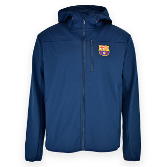 FC Barcelona férfi kapucnis kabát Softshell navy light